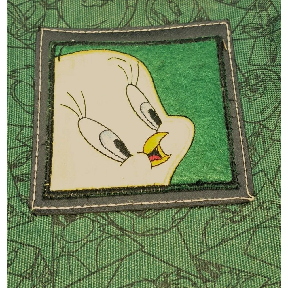 Vintage 1996 Looney TWEETY Sylvester Black/Green Small Backpack Bag